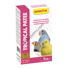 Мека яйчна храна с плодове за канари и папагали 1 кг. - BEVO TROPICAL PATEE Benelux