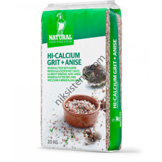 Витамини и минерали, Шарен Грит с Анасон за Гълъби 20 кг. - Natural Hi-Calcium Grit + Anise