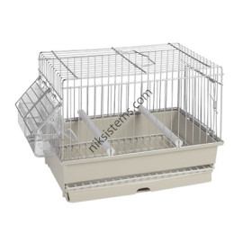 Клетка за малки Птички - изложбена, транспортна и друго 240 x 160 x 200 мм., бежова - 2GR