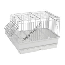 Клетка за малки Птички - изложбена, транспортна и друго 240 x 160 x 200 мм., бяла - 2GR