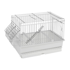 Клетка за малки Птички - изложбена, транспортна и друго 240 x 160 x 200 мм., бяла - 2GR