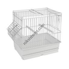 Клетка за малки Птички - изложбена, транспортна и друго 240 x 160 x 275 мм., бяла - 2GR