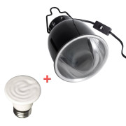 ПРОМО к-кт Мини Тяло Ø 11 см. + Керамична Лампа за Отопление 40 W - ZooMed Nano Dome Lamp Fixture / ZooMed Nano Ceramic Heat Emitter