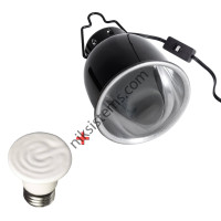 ПРОМО к-кт Мини Тяло Ø 11 см. + Керамична Лампа за Отопление 40 W - ZooMed Nano Dome Lamp Fixture / ZooMed Nano Ceramic Heat Emitter